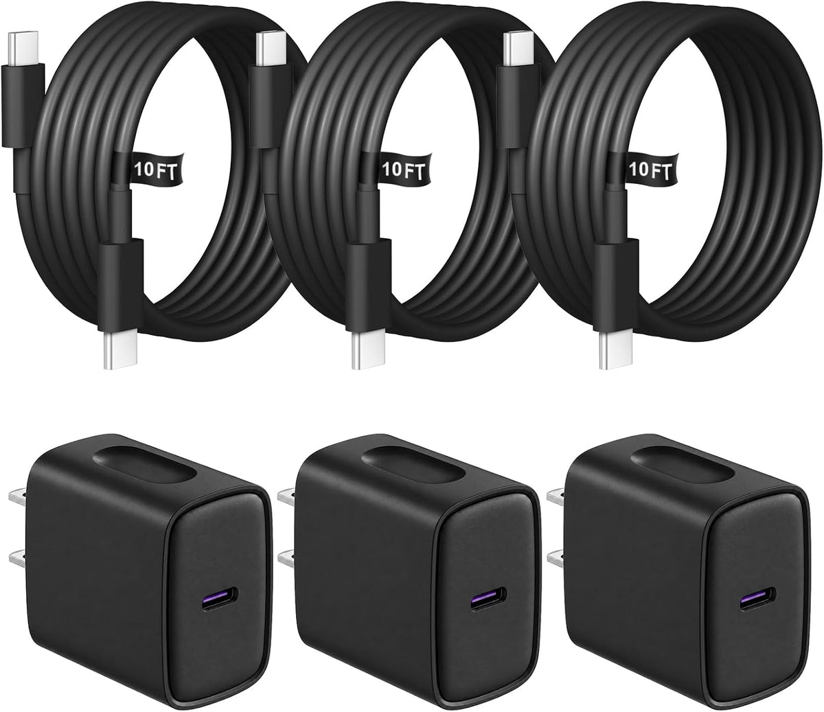 Cargador de iPhone Carga rápida iPhones de 10 pies 18 17 16 15 Carg...
