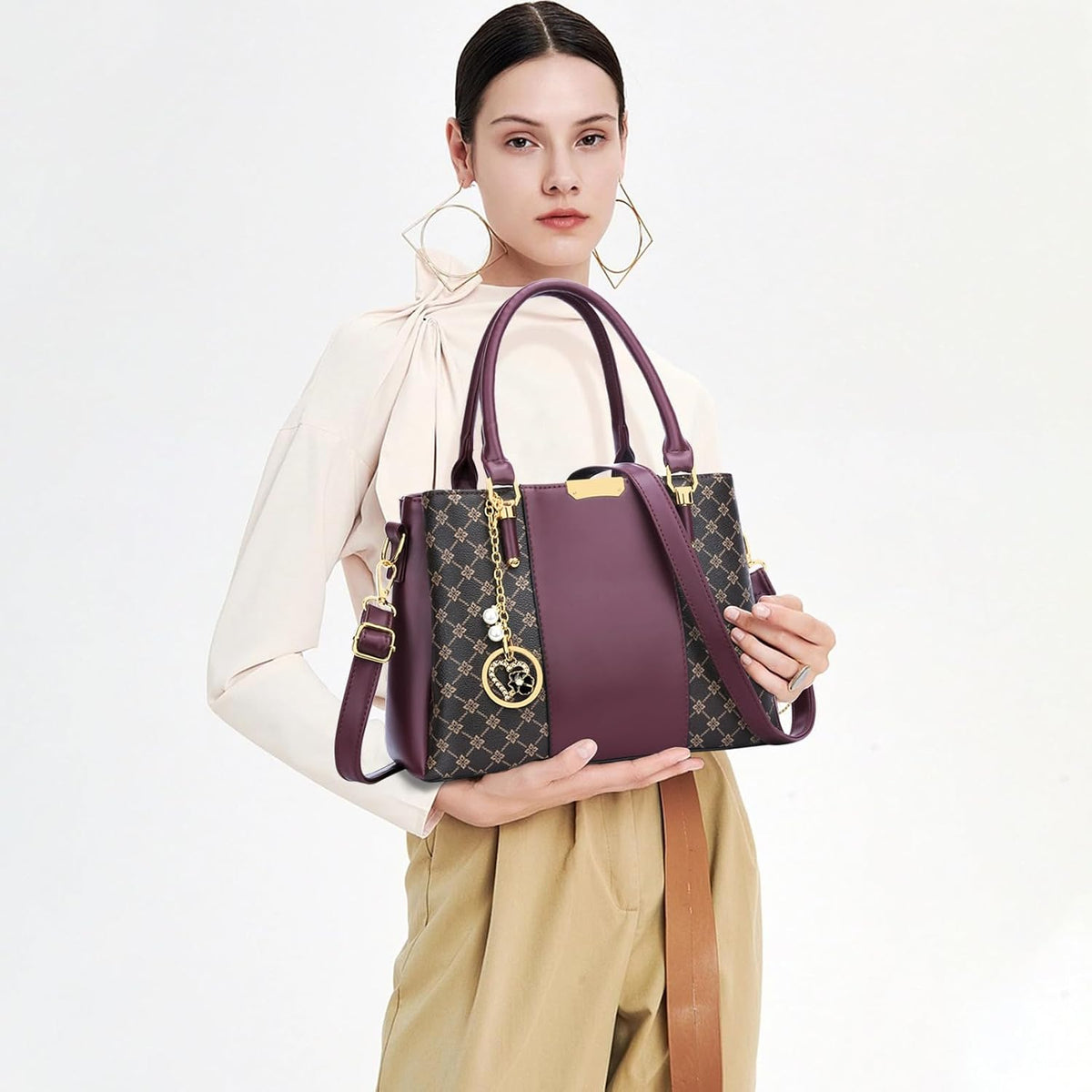 KKXIU Monederos y bolsos para mujer, Bolso tipo cartera con asa sup...