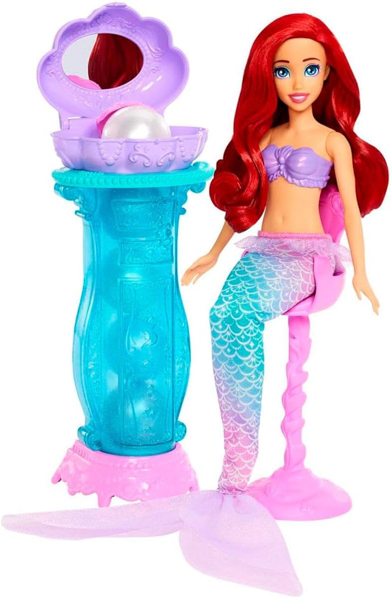 Mattel Disney Princesa Ariel Sirena Muñeca de moda y tocador sorpre...