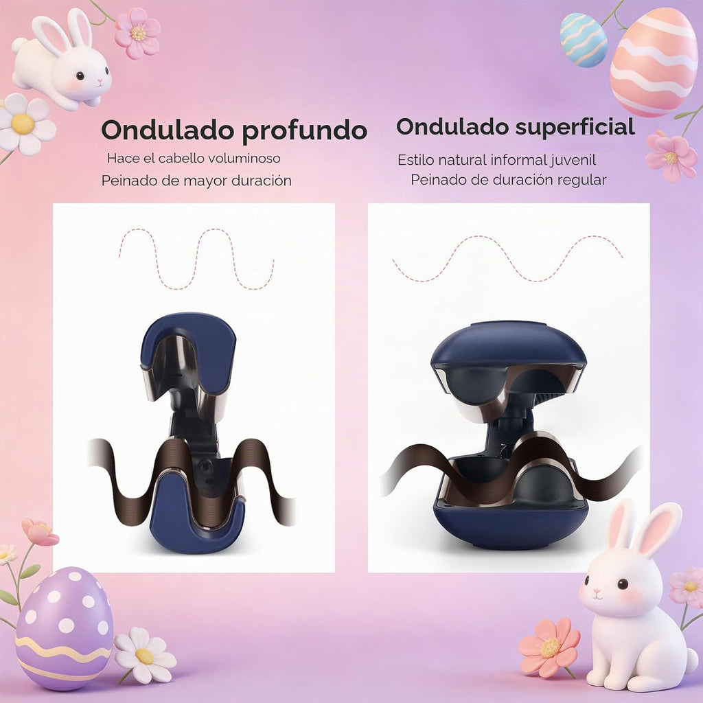 Aima Beauty Onda profunda de 1 pulgada rizador de pelo rizador ondu...
