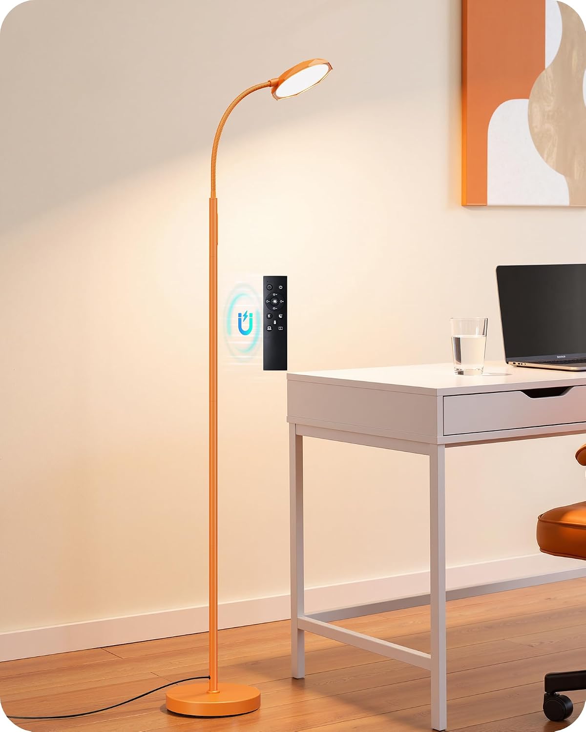 EDISHINE Lámpara de pie LED de 18W para sala de estar, superficie d...