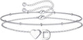 M MOOHAM Pulseras de oro con inicial de corazón para mujer, pulsera...