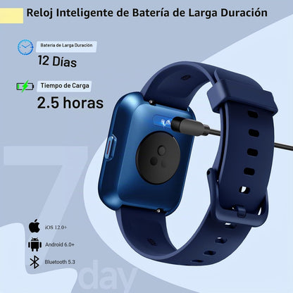 Reloj inteligente para mujeres\/hombres, compatible con Android y i...