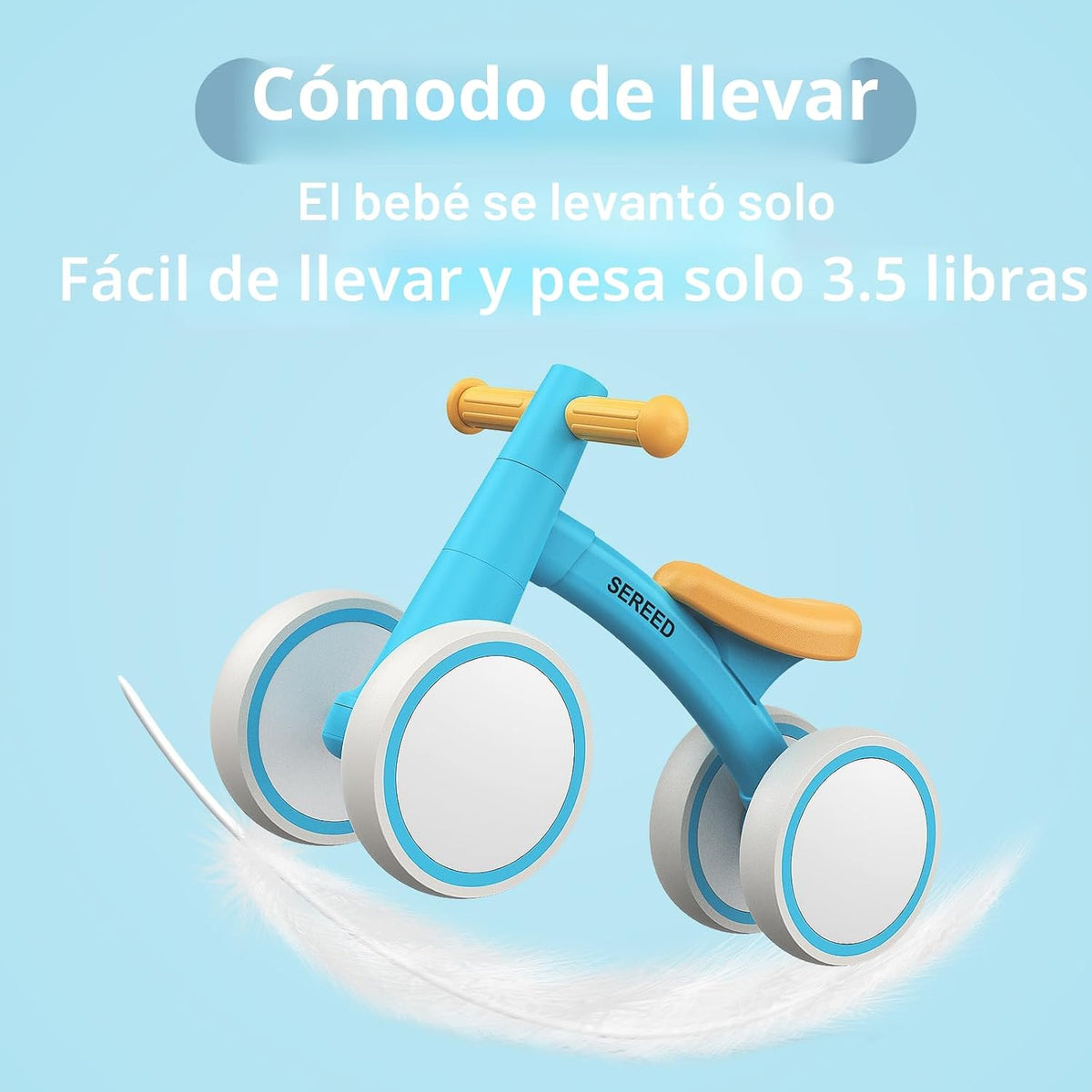 SEREED Bicicleta de equilibrio para bebés de 1 año, bicicleta de eq...