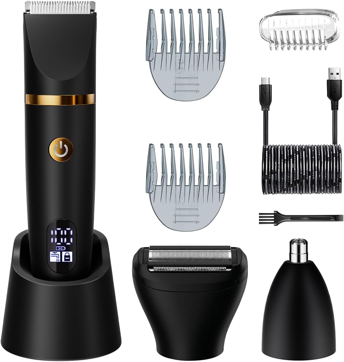 Zivelier Afeitadora de bolas para hombres, recortadora de pelo corp...