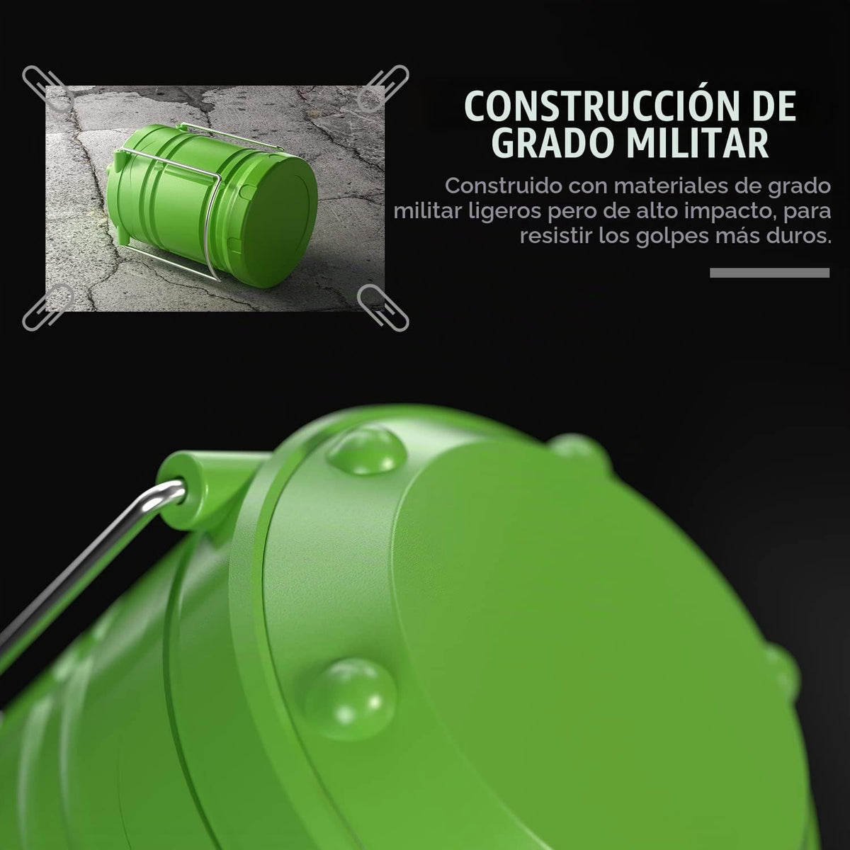 Lichamp Linterna LED para campamento, paquete de 4 linternas alimen...