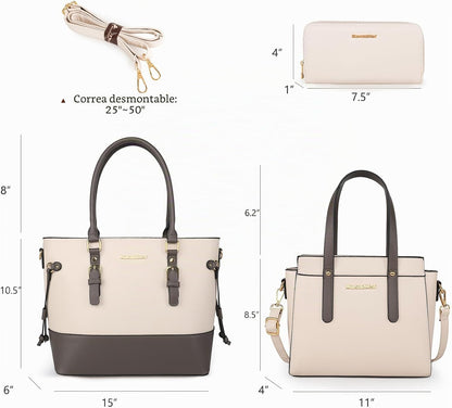 Montana West - Juego de 3 piezas de bolsos para mujer: bolso de man...