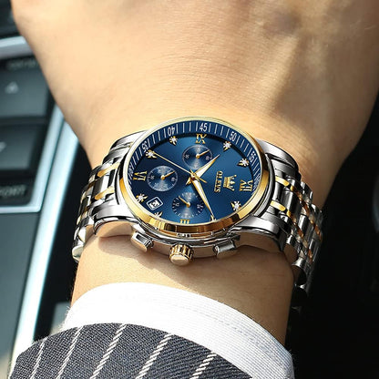 OLEVS Relojes para hombre Relojes de cronógrafo de fácil lectura lu...