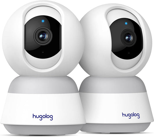 Hugolog Cámara de seguridad interior de 4K 8MP con panorámica\/incl...