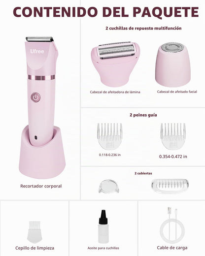 Maquinillas de afeitar eléctricas Ufree 3 en 1 para mujer, regalos...
