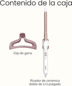 Conair - Plancha rizadora con clip de garra, barril de 1\/2 pulgada...