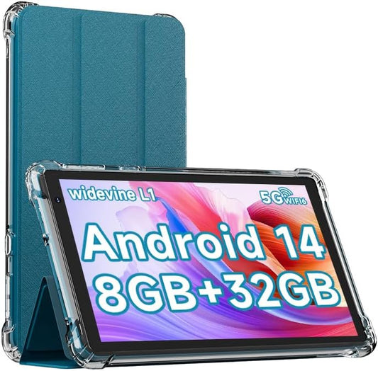 IWEGGO Tablet Android 14 con funda, 7 pulgadas 8 GB RAM+32 GB ROM\/...