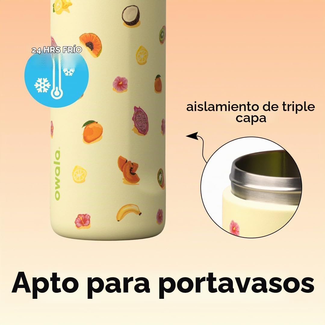 Owala FreeSip - Botella de agua de acero inoxidable de 24 onzas, si...