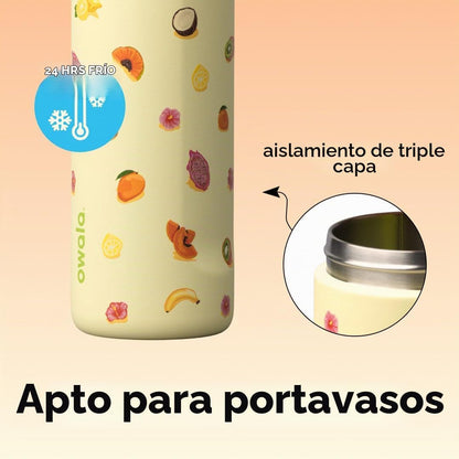 Owala FreeSip - Botella de agua de acero inoxidable de 24 onzas, si...
