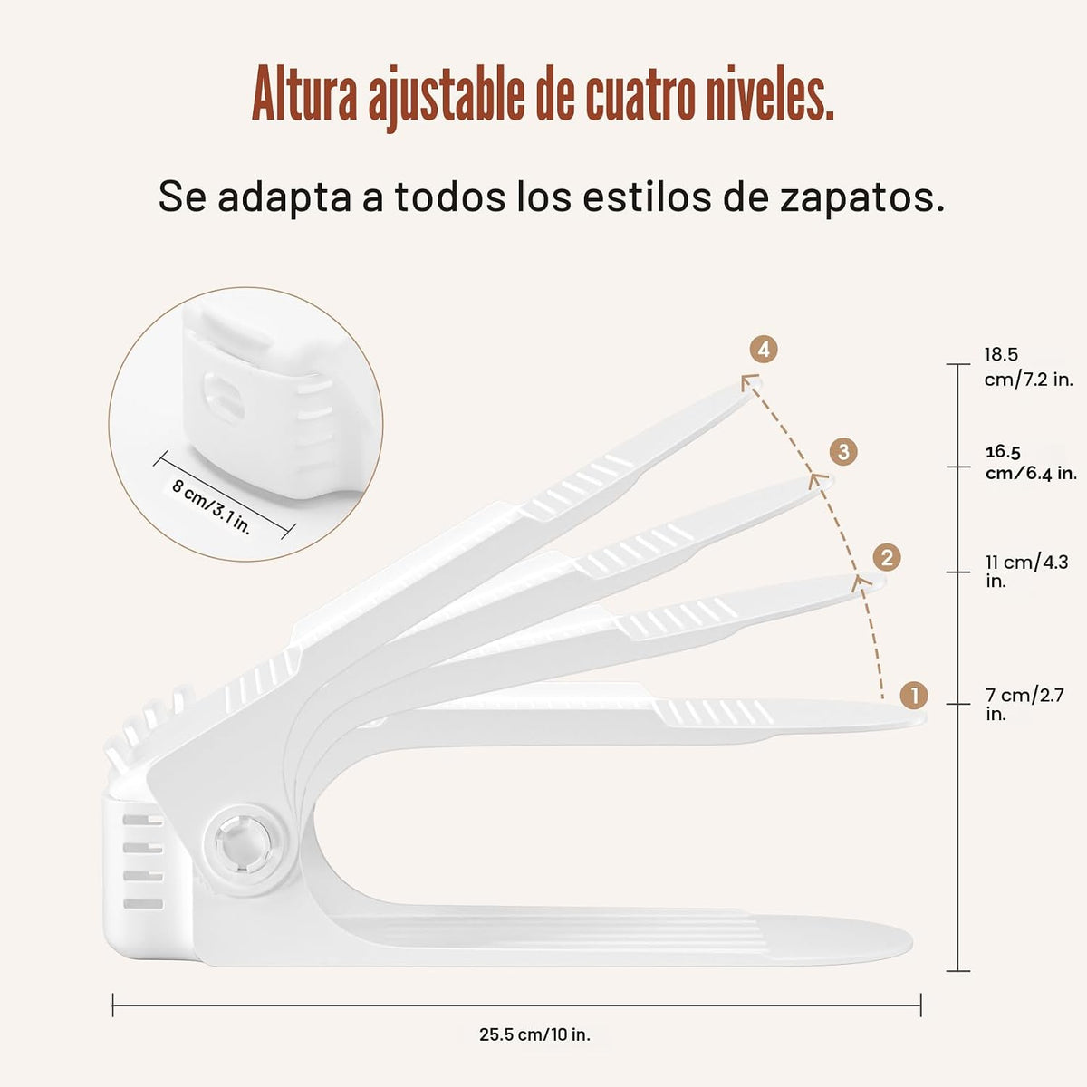 Neprock Organizador de Ranuras para Zapatos para Closet, Estante pa...