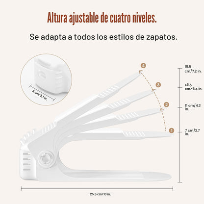 Neprock Organizador de Ranuras para Zapatos para Closet, Estante pa...