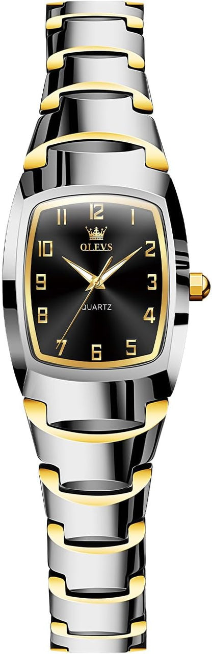 OLEVS Reloj Mujer Lujo Acero Inoxidable Pequeño Vestido de Muñeca I...