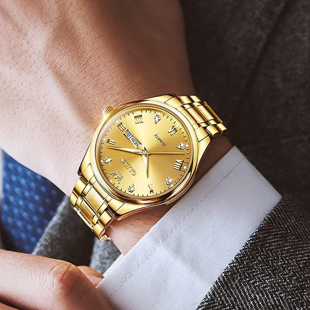 OLEVS Relojes para hombre Relojes de cronógrafo de fácil lectura lu...