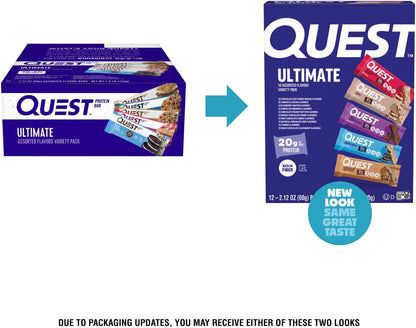 Quest Nutrition Ultimate Variety Pack Barras de proteínas, altas en...