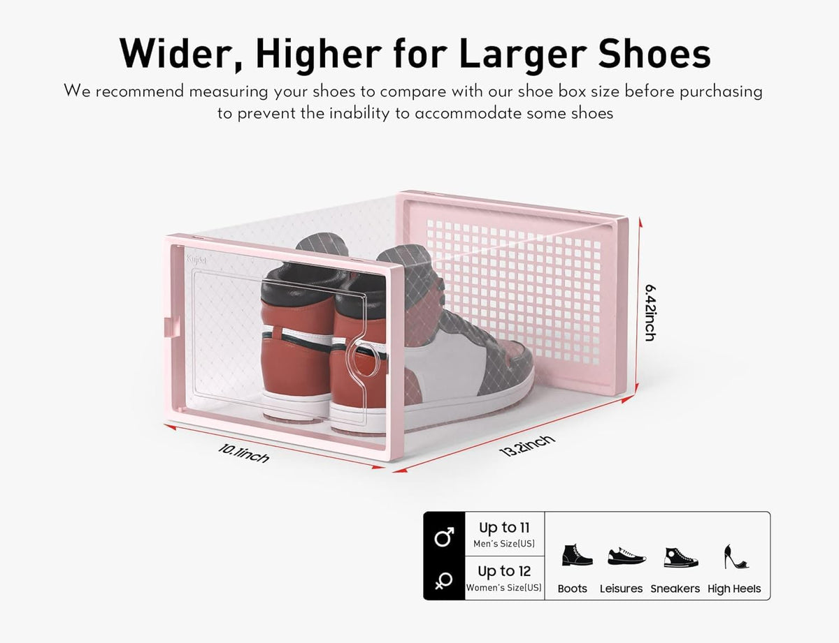 Kuject Cajas de almacenamiento de zapatos grandes, 12 unidades | Es...