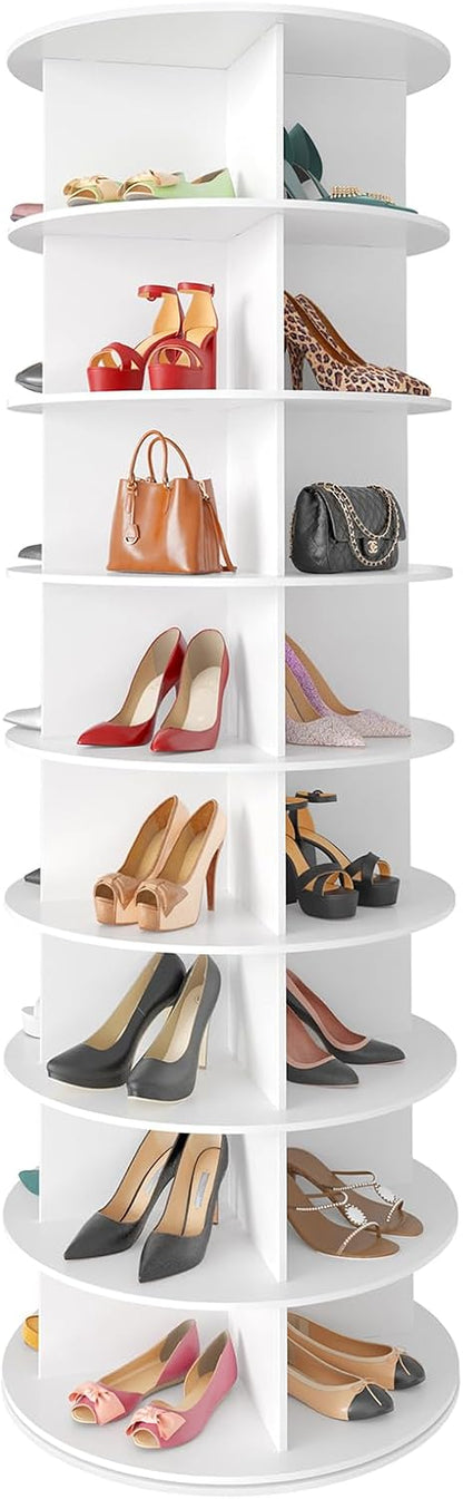 SpaceAid torre giratoria de estante para zapatos de 8 niveles, exhi...