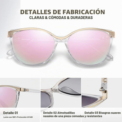 Colrea Gafas de Sol Modernas con Forma de Ojo de Gato para Mujer, E...