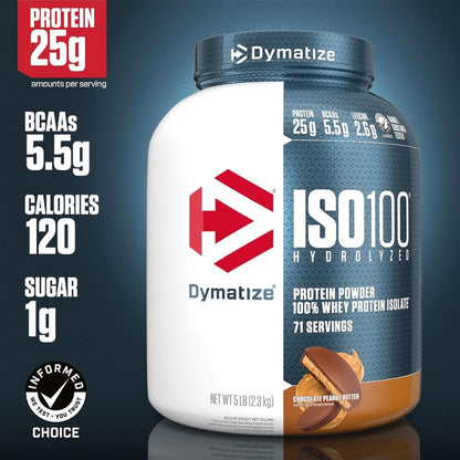Dymatize Polvo de proteína ISO100, 100% aislado de suero de leche |...