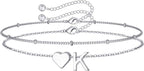 M MOOHAM Pulseras de oro con inicial de corazón para mujer, pulsera...