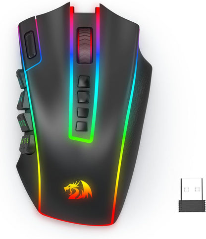 Redragon M990 PRO Wireless MMO RGB Gaming Mouse 26000 DPI Teclas de...