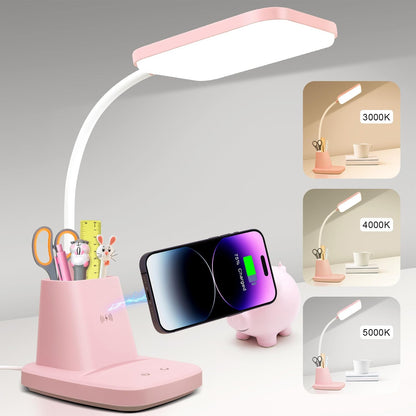 Sailstar - Lámpara de escritorio LED con carga inalámbrica de 10 W...