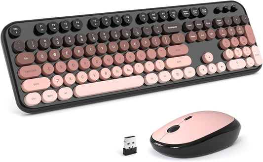 MOFII Combo de teclado y mouse inalámbricos, juego de teclado y mou...