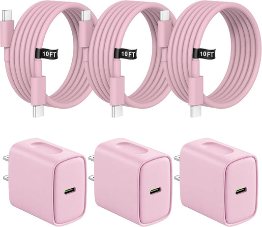 Cargador de iPhone Carga rápida iPhones de 10 pies 18 17 16 15 Carg...