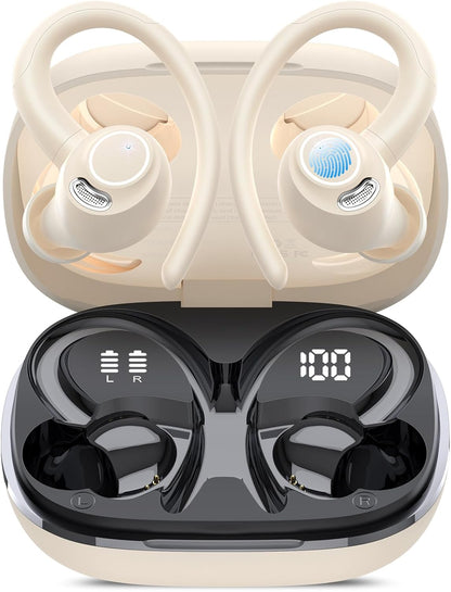 Auriculares inalámbricos, Bluetooth 5.4, auriculares deportivos con...