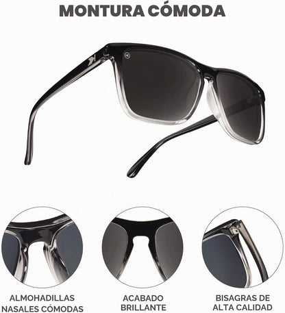 Knockaround Gafas de sol polarizadas cuadradas para hombres y mujer...