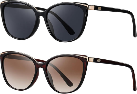Colrea Gafas de Sol Modernas con Forma de Ojo de Gato para Mujer, E...