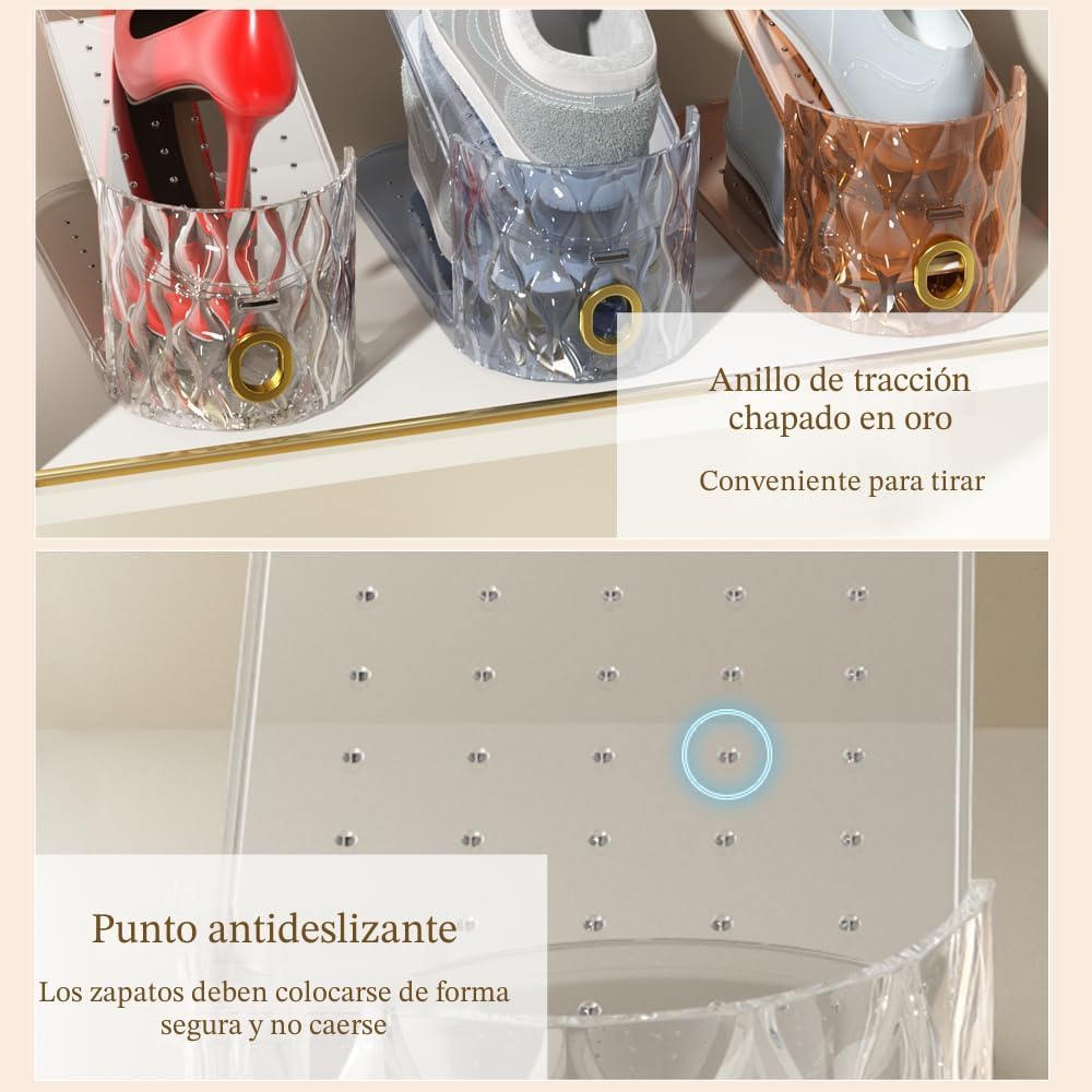 WMBOOX Organizador de ranuras para zapatos, paquete de 15, apilador...