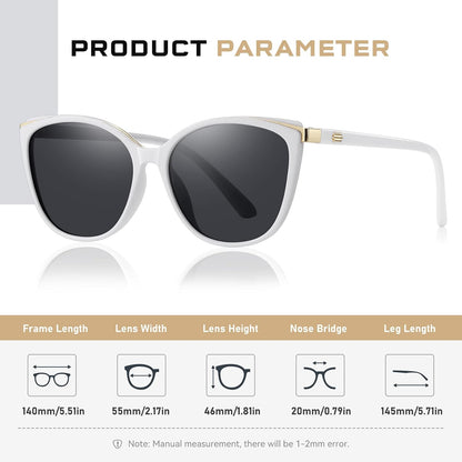 Colrea Gafas de Sol Modernas con Forma de Ojo de Gato para Mujer, E...