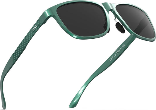 ATTCL Gafas de sol polarizadas para hombre Al-Mg Metal ultraligeras...