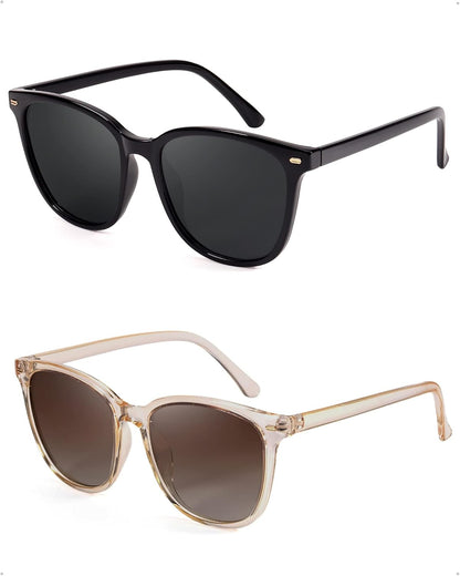 FIMILU 2 paquetes de gafas de sol para mujer, lentes polarizadas co...