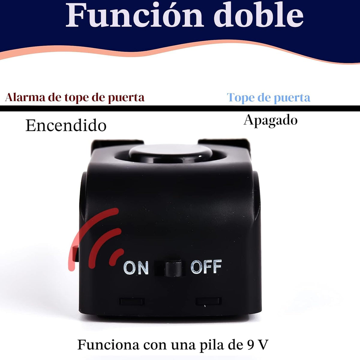 Alarma de tope de puerta, tope de puerta con alarma de seguridad de...