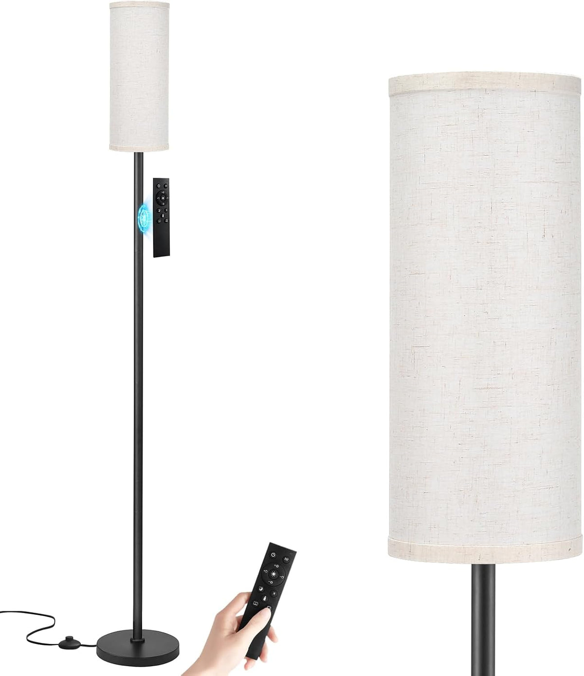 Ambimall - Lámpara de pie para sala, con control remoto y regulació...
