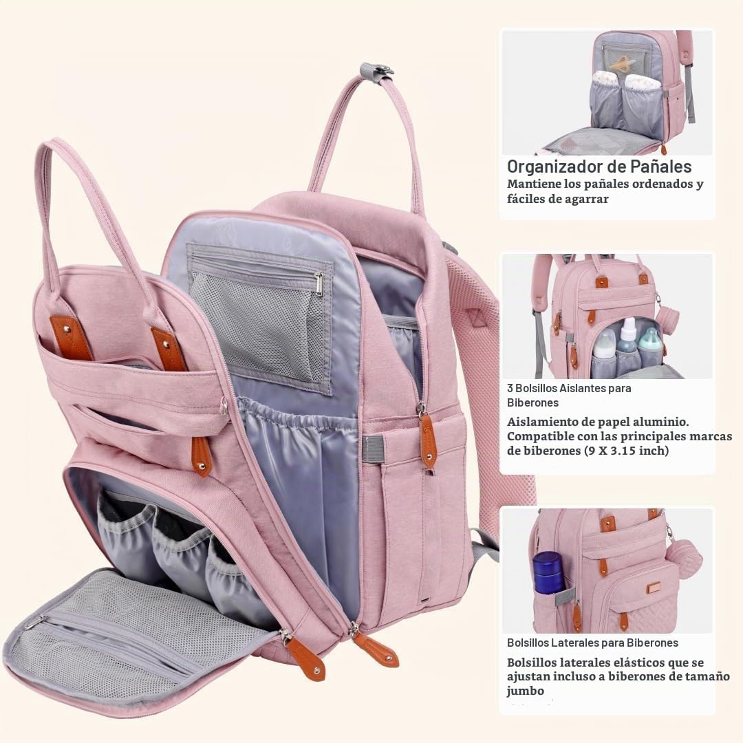 BabbleRoo Mochila para pañales \u2013 Bolsa de viaje esencial para...