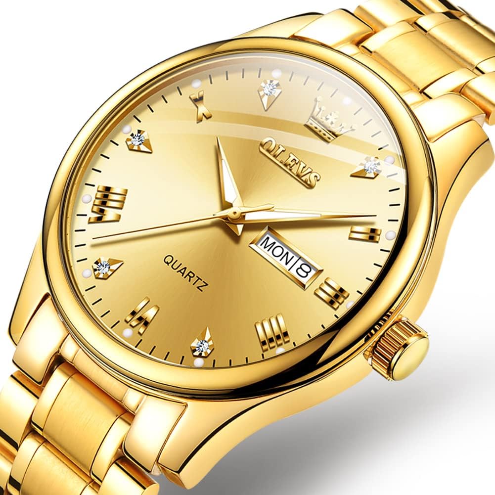 OLEVS Relojes para hombre Relojes de cronógrafo de fácil lectura lu...