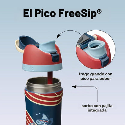 Owala FreeSip - Botella de agua de acero inoxidable para niños, 16...