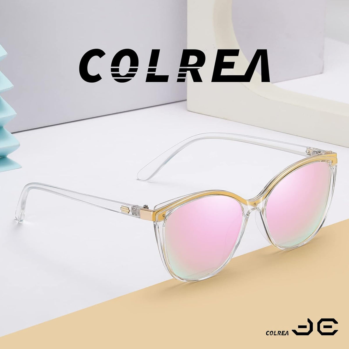 Colrea Gafas de Sol Modernas con Forma de Ojo de Gato para Mujer, E...