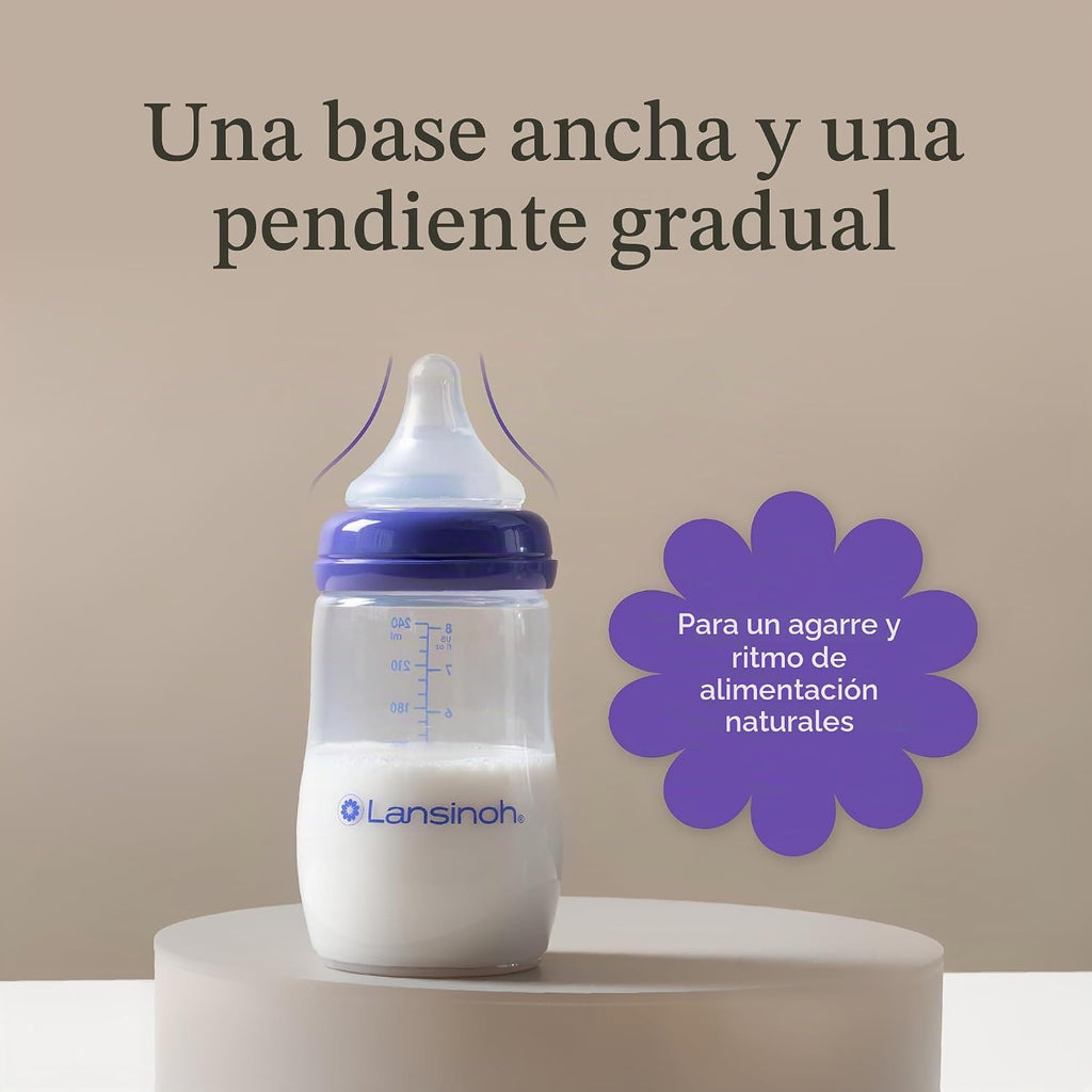Lansinoh biberones anticólicos, 8 onzas, 4 unidades | Tetinas de fl...