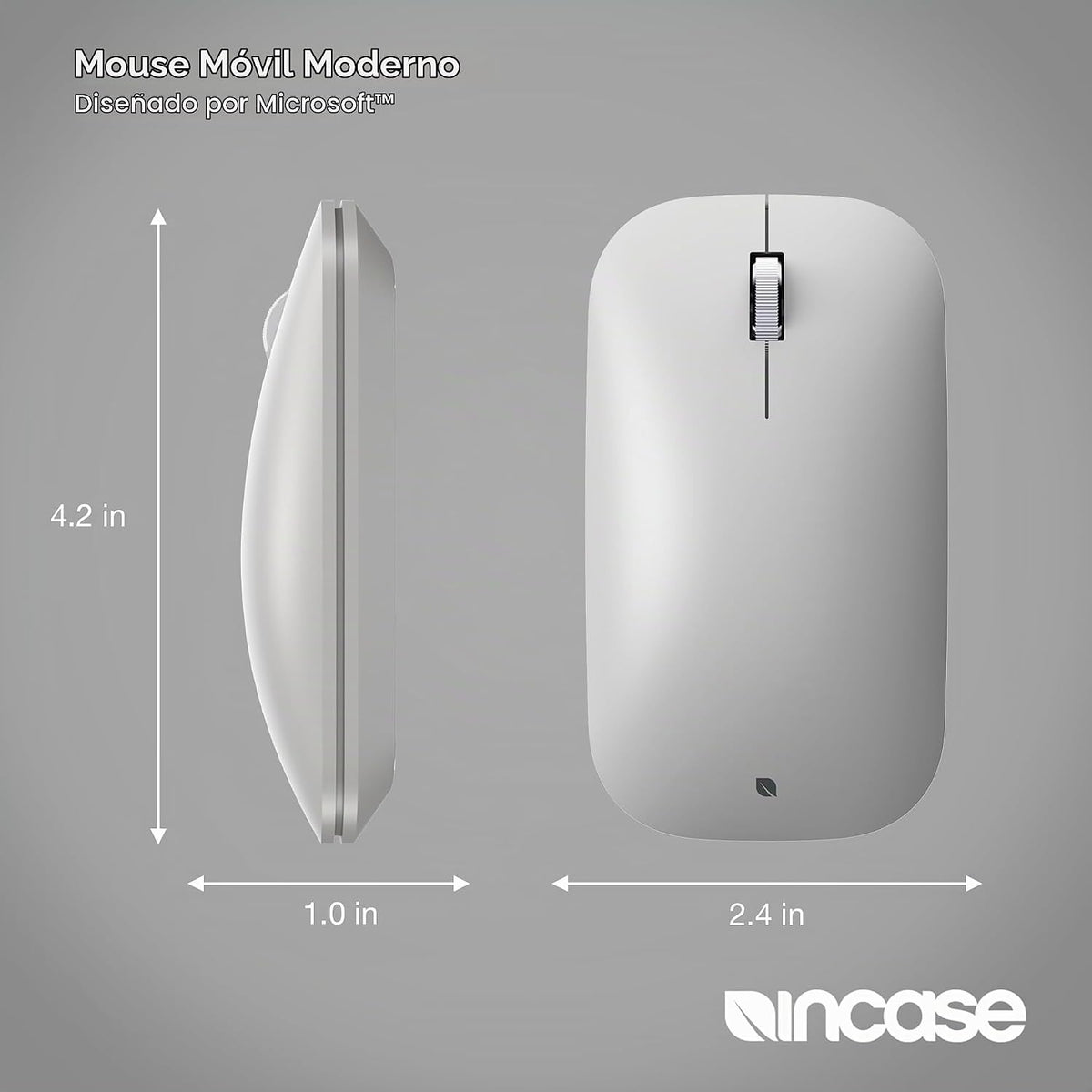 Ratón móvil moderno de Incase diseñado por Microsoft, inalámbrico,...
