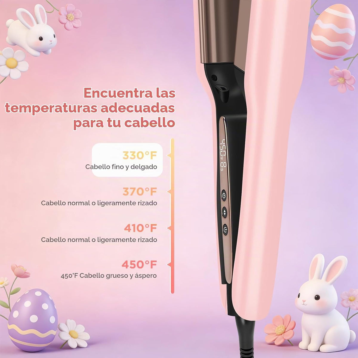 Aima Beauty Onda profunda de 1 pulgada rizador de pelo rizador ondu...