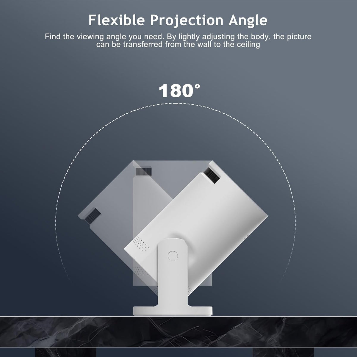 Mini Proyector Inalámbrico con WIFI 6 y Bluetooth, Soporte 4K 1080P...
