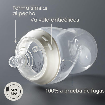 Biberón Tommee Tippee cercano a la naturaleza, 9 onzas, 6 unidades,...